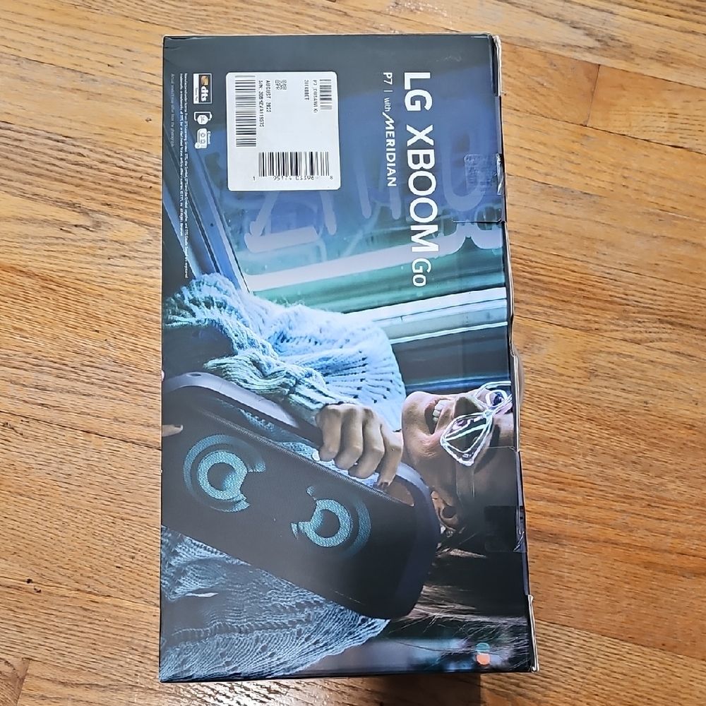 LG XBOOM Go Speaker with Blue Highlights